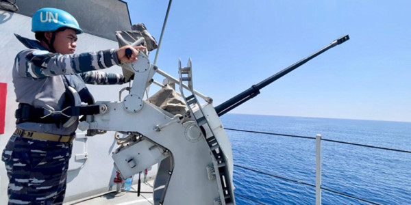 KRI Sultan Iskandar Muda Pimpin Latihan Perang Anti-Udara di Lebanon