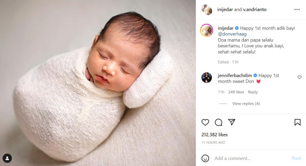 Jessica Iskandar Akhirnya Ungkap Nama dan Wajah Anak, Mirip Vincent Verhaag