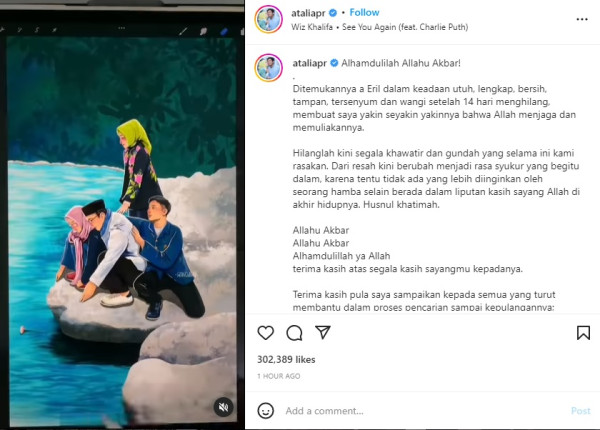Ditemukan Utuh, Istri Ridwan Kamil Yakin Allah Menjaga dan Memuliakan Jenazah Eril