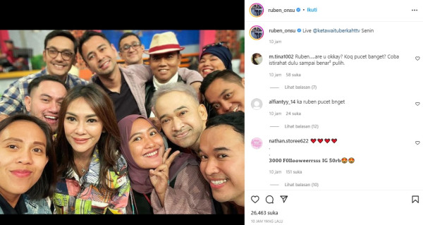 Wajah Pucat Ruben Onsu saat Foto Bareng Raffi Ahmad Jadi Sorotan, Bikin Netizen Khawatir