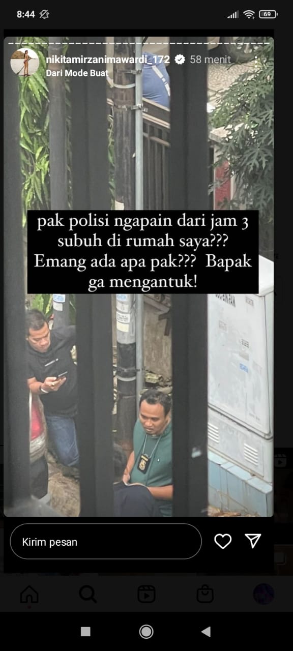 Rumah Nikita Mirzani Didatangi Polisi Dini Hari, Ada Apa?