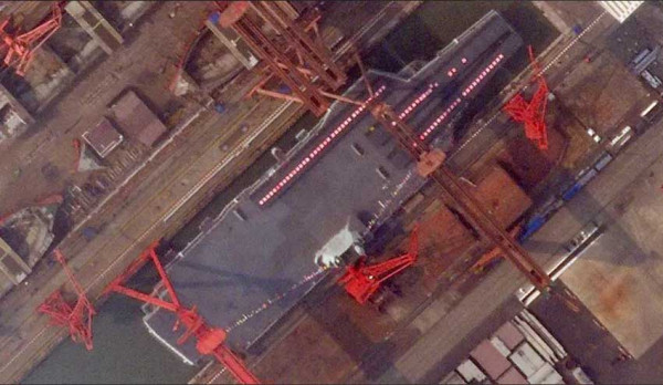 Penampakan Foto Satelit, China Segera Luncurkan Kapal Induk Baru Tipe 003