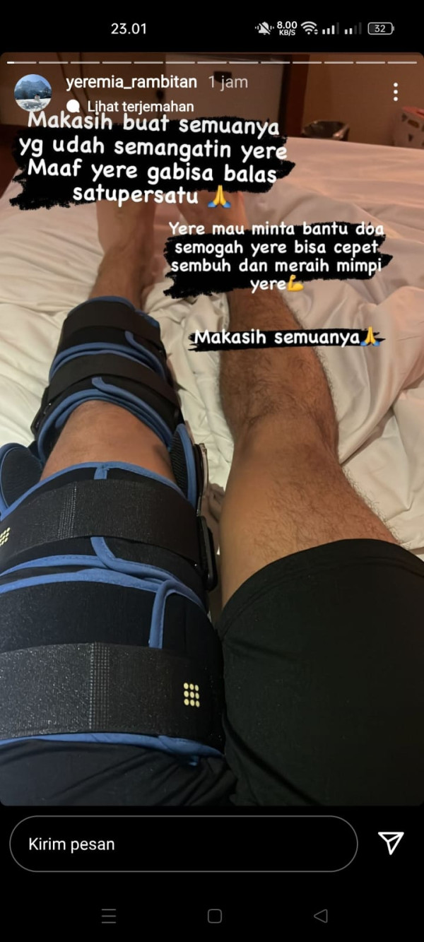 Yeremia Terharu Dapat Dukungan Fans: Doakan Yere Cepat Sembuh Ya..
