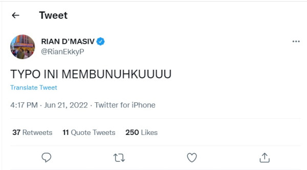 Rian D'Masiv Ucapkan Ultah ke Jokowi Malah Tag Joko Anwar: Typo Ini Membunuhku