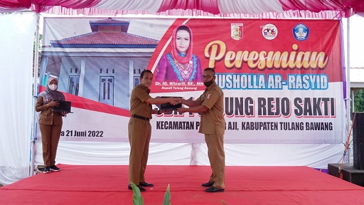 Bupati Winarti Diwakili Kadis Pendidikan Resmikan Musala AR Rasyid