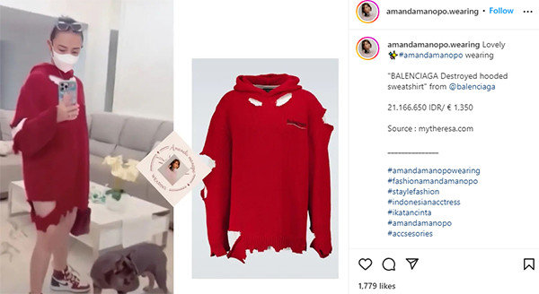 Amanda Manopo Pakai Baju Compang-camping Seharga Rp21 Juta, Netizen: Harganya Merobek Dompet
