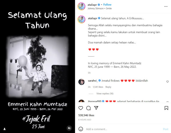 Atalia Praratya Peringati Ultah Eril, Unggah Video Menyentuh sang Putra