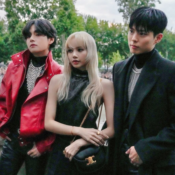 Park Bo Gum, V BTS dan Lisa BLACKPINK Foto Bareng di Peragaan Busana Celine, Momen Langka
