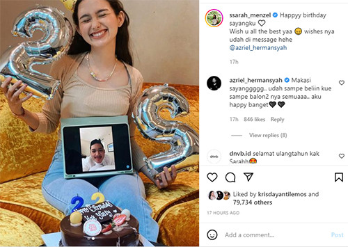 LDR-an, Sarah Menzel Punya Cara Unik Rayakan Ulang Tahun Azriel Hermansyah