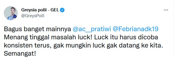 Kalah dari Wakil China di Malaysia Open 2022, Ana/Tiwi Dipuji Greysia Polii