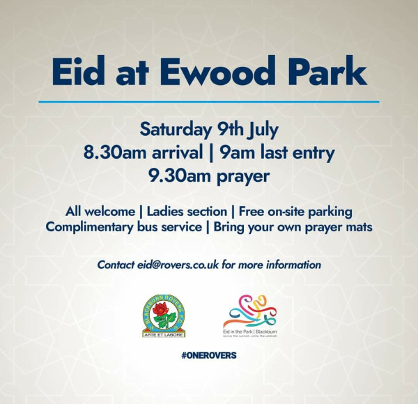 Blackburn Rovers Undang Warga Muslim Salat Idul Adha di Edwood Park