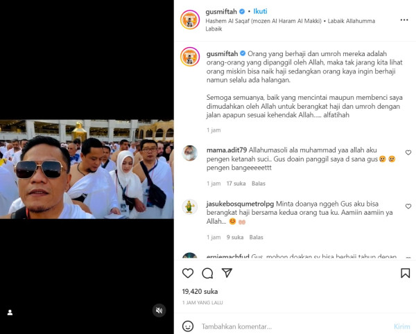 Naik Haji, Gus Miftah dan Ridwan Kamil Tawaf Bareng hingga Janji Makan Sate