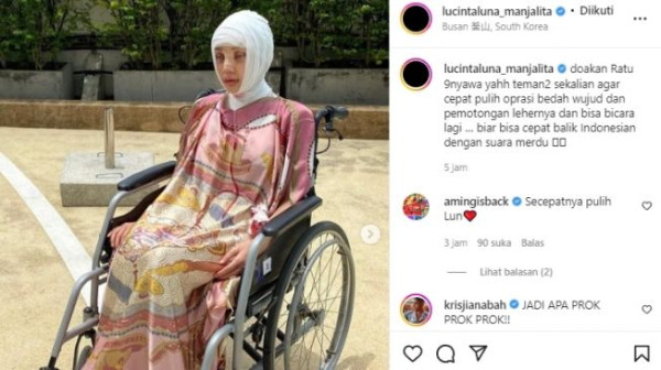 Kondisi Terkini Lucinta Luna usai Jalani Operasi Potong Leher, Belum Bisa Makan dan Bicara