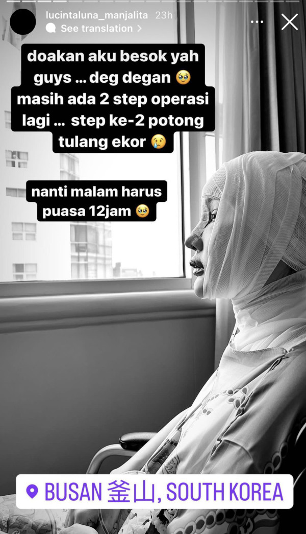 Lucinta Luna Jalani Operasi Tulang Ekor usai Potong Leher: Doakan Aku