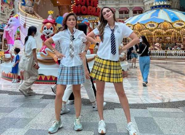 Luna Maya Pakai Seragam Sekolah saat Liburan di Korea, Netizen: Cocok Kayak ABG
