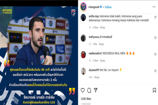 Suporter Indonesia Lampiaskan Emosi di Tim Thailand U-19: RIP Fair Play!