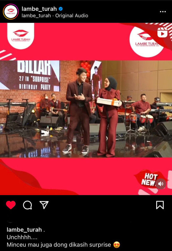 Mengejutkan, di Acara Ulang Tahun Billar, Tiba-tiba Lesti Nyanyi Shopee COD
