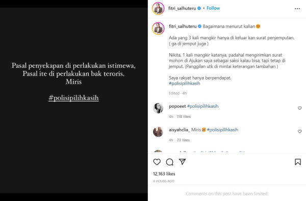 Sindir Nindy Ayunda yang Belum Dijemput Paksa, Sahabat Nikita Mirzani Serukan Tagar Polisi Pilih Kasih