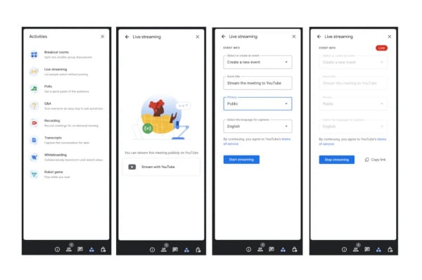 Asyik, Rapat Virtual Google Meet Bisa Disiarkan di YouTube