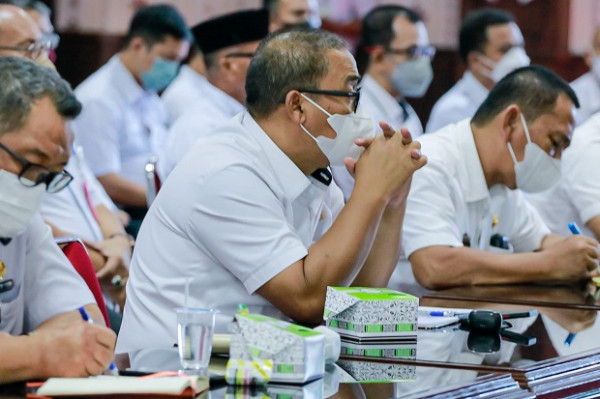 Bupati Winarti yang Diwakili Sekda Kabupaten Tulang Bawang Menerima Kunjungan Ombudsman