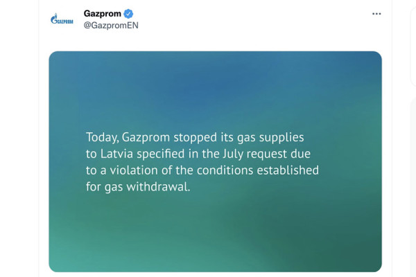 Negara Baltik Ini Kena Hukuman Gazprom Rusia, Aliran Gas Berhenti