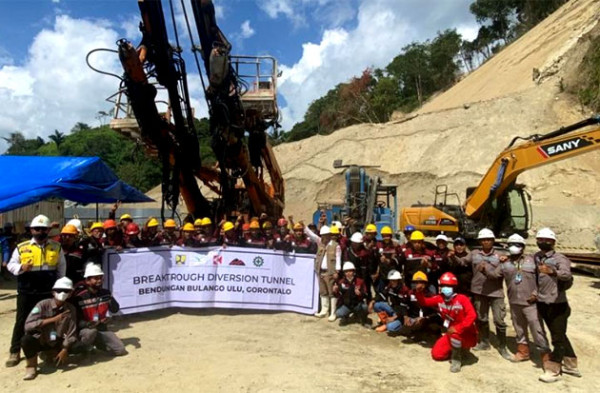 Proyek Bendungan Bulango PT Bumi Karsa di Gorontalo Masuki Tahap Breakthrough