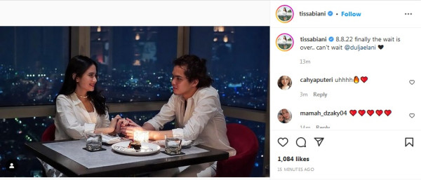 Tissa Biani ‘Kode Keras’ di Postingan Baru, Benarkah akan Menikah Muda dengan Dul Jaelani?