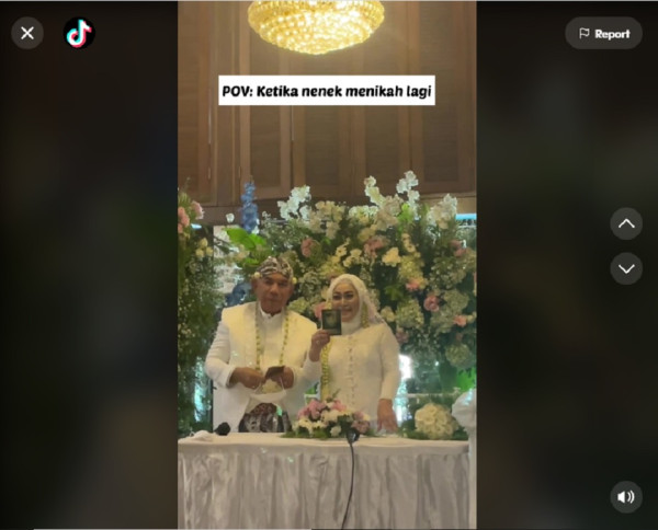 Viral! Nenek Menikah Lagi, Cucu-cucunya Masih Jomblo Meratap Bersama
