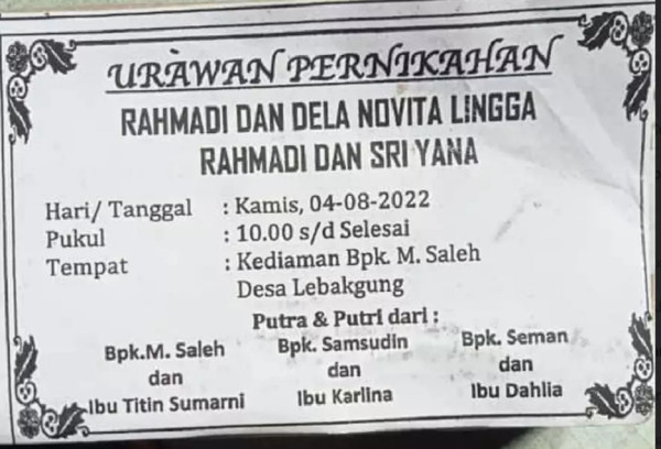 Viral, Pria di Lampung Utara Langsung Nikahi Dua Wanita Sekaligus