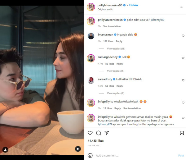 Ngopi Bareng, Henry Lau Minta Prilly Latuconsina Jadi Jodohnya