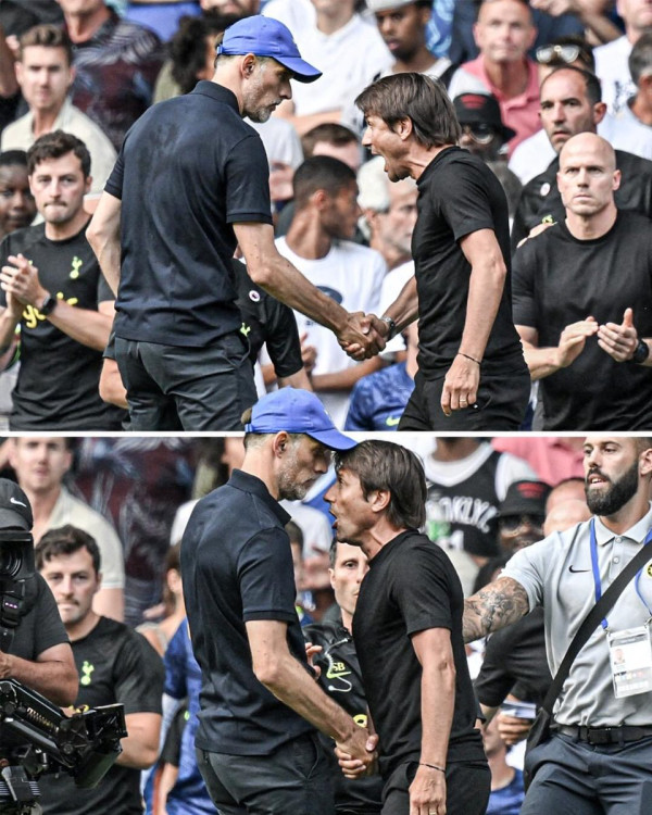 Drama Jabat Tangan Conte-Tuchel yang Berakhir Dorong-dorongan