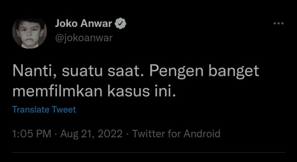 Sukses dengan Pengabdi Setan, Joko Anwar Ingin Garap Film soal Kasus yang Ramai Diperbincangkan