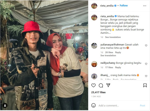 Foto Bareng Mertua Raffi Ahmad, Wajah Glowing Bonge Jadi Sorotan