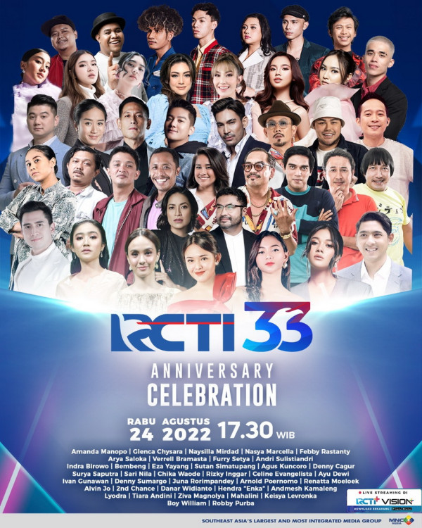 Bertabur Bintang Papan Atas Indonesia! Saksikan Malam Puncak HUT Ke-33 RCTI