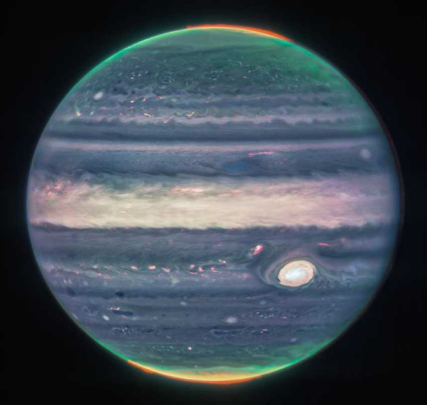 Teleskop James Webb Rekam Penampilan Planet Jupiter dengan Aurora yang Indah