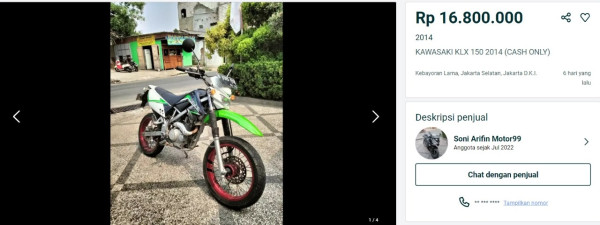 Ini Pilihan Kawasaki KLX Bekas di Bawah Rp20 Juta, Siap Ajak Anda Berpetualang