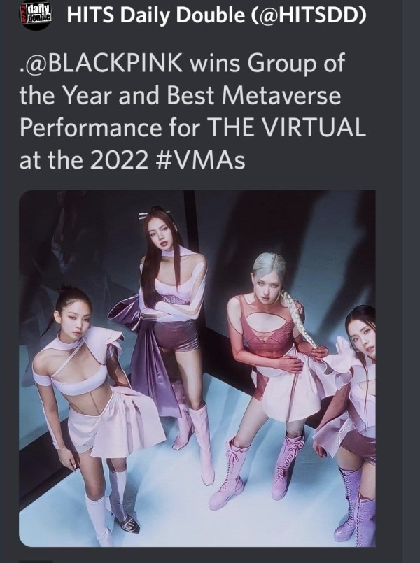 Media Salah Beritakan Kemenangan BLACKPINK di MTV VMA 2022