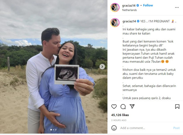 Gracia Indri Umumkan Hamil Anak Pertama: Ini Kabar Bahagia