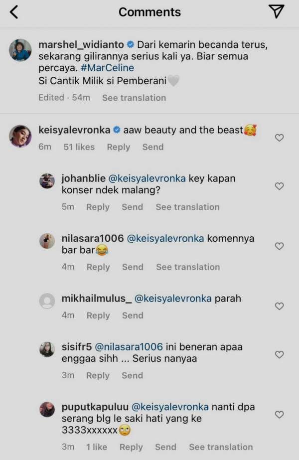 Keisya Levronka Jadi Bulan-bulanan Warganet Gara-Gara Dituding Hina Marshel Widianto