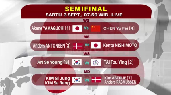 Live di iNews! Hari Ini Pebulu Tangkis Dunia Bertarung di Semifinal Japan Open 2022