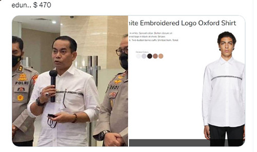 Kemeja Burberry Brigjen Andi Rian Disorot Netizen, Harganya Capai Rp7,2 Juta
