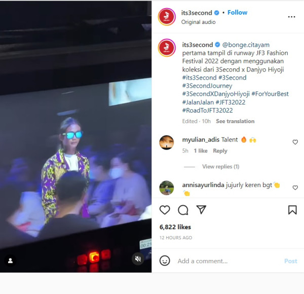 Keren! Bonge Jadi Model di JF3, Pamerkan Koleksi Danjyo Hiyoji X 3Second