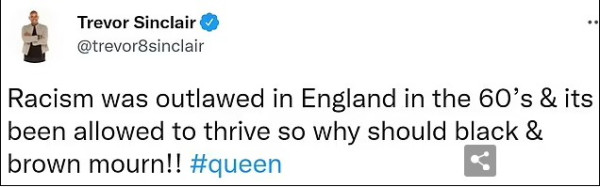 Umbar Dosa Mendiang Ratu Elizabeth II, Akun Twitter Mantan Pemain Manchester City Lenyap
