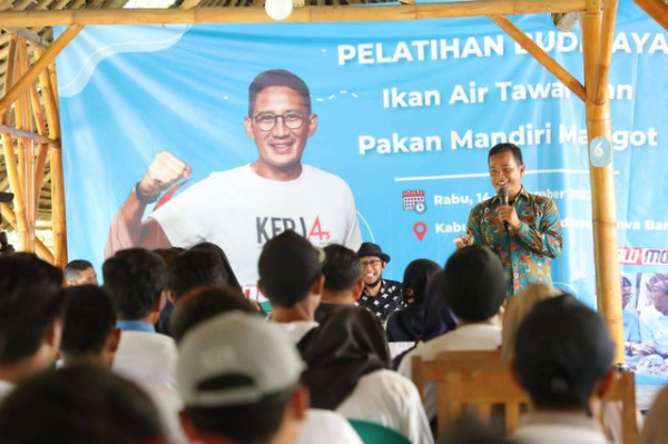 Fokus Ciptakan 1,1 Juta Lapangan Kerja, Relawan Sandiaga Gelar Pelatihan Budidaya Ikan