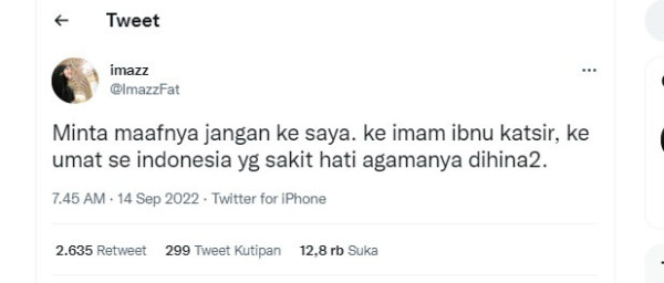 Eko Kuntadhi Minta Maaf, Ning Imaz: Minta Maafnya Jangan ke Saya
