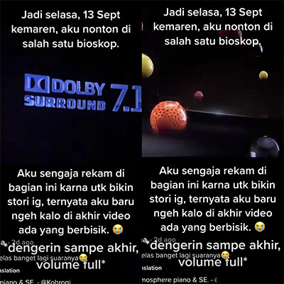 Viral! Bisikan di Ending Suara Intro Bioskop Bikin Merinding
