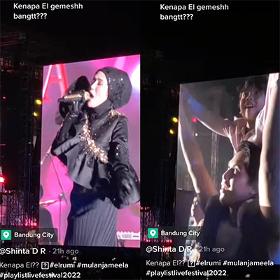 Nonton Mulan Jameela Nyanyi di Panggung, Ekspresi El Rumi Jadi Sorotan