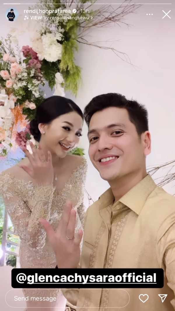 Glenca Chysara Bocorkan Hari Pernikahannya usai Dilamar Rendi John