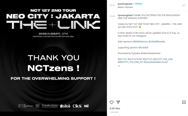 NCT 127 Konser di Jakarta, Tiket Ludes Terjual dalam Sekejap