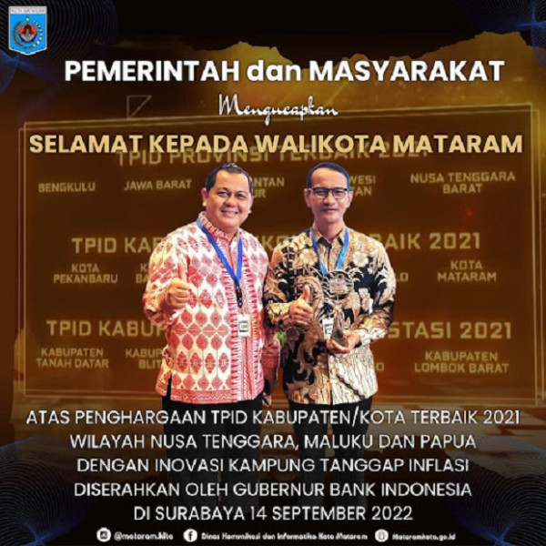 Kembangkan Batik Sasambo, Wali Kota Mataram Raih Penghargaan Kepala Daerah Inovatif 2022